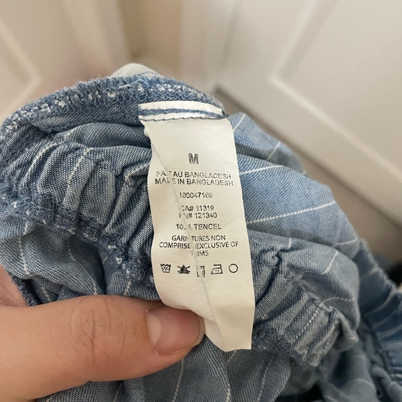 Dynamite Light Blue Striped Jumpsuit - Picture 3 of 3